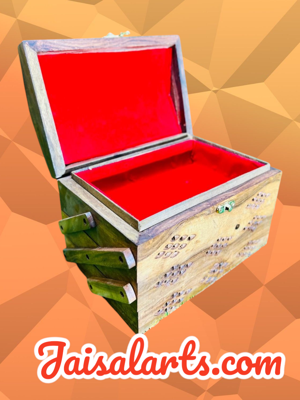Handcrafted Wooden Jewelry Box - Image 4