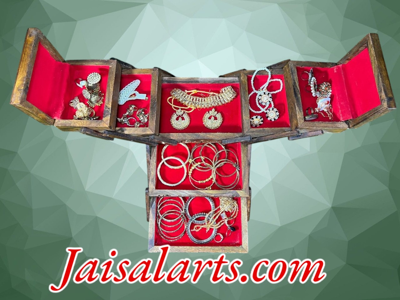 Handcrafted Wooden Bangle & Jewellery Box