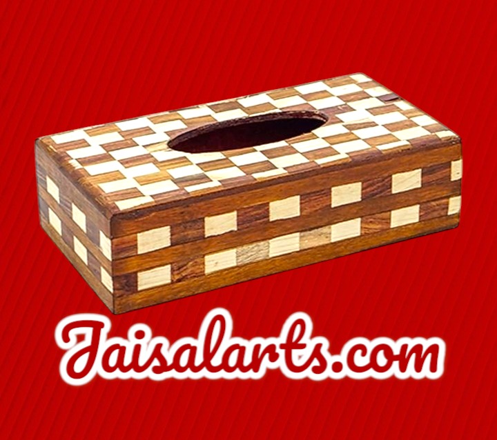 Premium Wooden Tissue Box